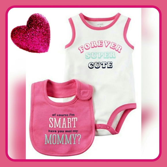 Carter's Other - ☆ New! Carter's baby graphic bodysuit & bib set